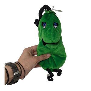 Vintage 1998 Kids Garden Babies Collection Cool Cucumber Green Plush Beanie Toy